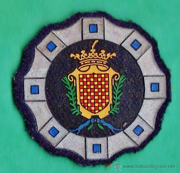 Militaria: guardia urbana - tarragona / tgn - mini parche tela y goma - con el escudo de la ciudad