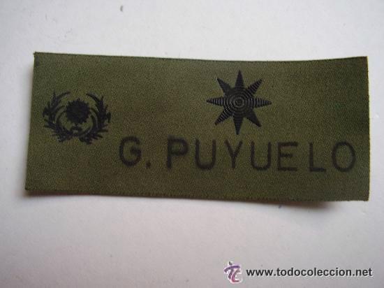Militaria: PARCHE DE COMANDANTE DE INTENDENCIA MILITAR CON NOMBRE DEL PORTADOR...