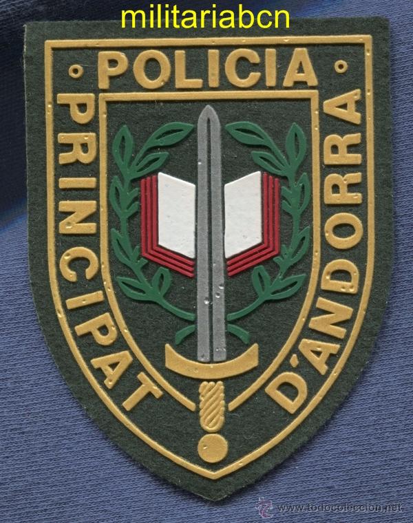 Militaria: Insignia de tela.  Polic&iacute;a Principat d'Andorra