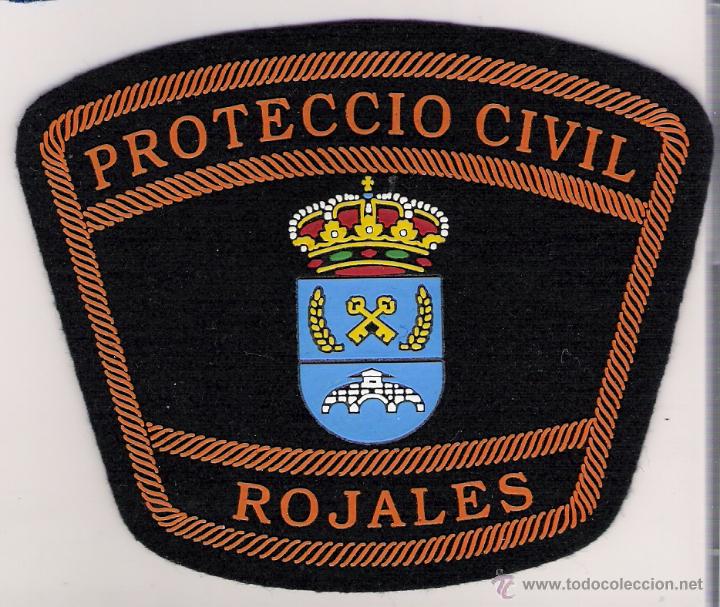 Military Antiques: PARCHE EMBLEMA PROTECCIO CIVIL ROJALES