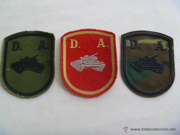 Military Antiques: LOTE DE 3 PARCHES DISTINTOS DE LA DIVISION ACORAZADA : MIMETIZADO, CAMPA&Ntilde;A Y BONITO.
