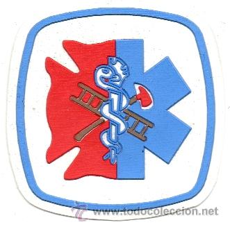 Militaria: parche de bomberos sanitario - Foto 1