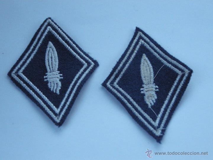 Military Antiques: ROMBOS DE TELA DE COMPAGNIE REPUBLICAINE DE SEGURIT&Eacute; POLICE NATIONALE FRANCESA.-