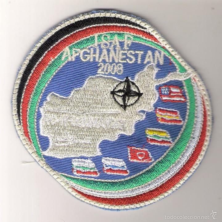 Military Antiques: PARCHE EMBLEMA ISAF AFGHANIST&Aacute;N 2008