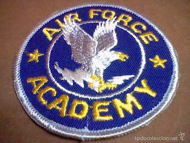 Military Antiques: parche tela bordado Air Force academy  usa