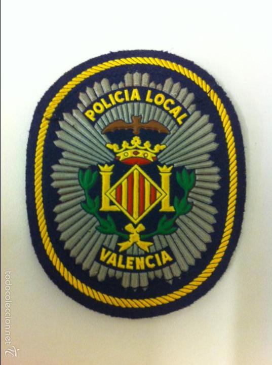 Military Antiques: PARCHE EMBLEMA ESCUDO DE PECHO ANTIGUO POLIC&Iacute;A LOCAL VALENCIA COMUNIDAD VALENCIANA