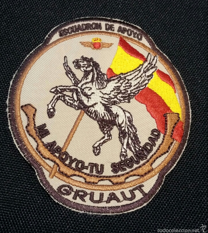 Militaria: PARCHE EMBLEMA ESCUADR&Oacute;N DE APOYO GRUAUT &Aacute;RIDO
