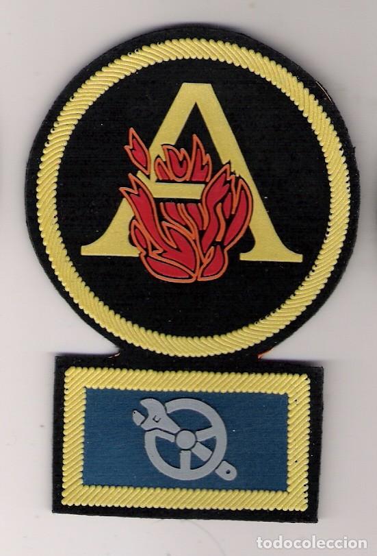 Militaria: PARCHE EMBLEMA PECHO DE BOMBEROS DE MADRID (versi&oacute;n con color azul m&aacute;s oscuro)