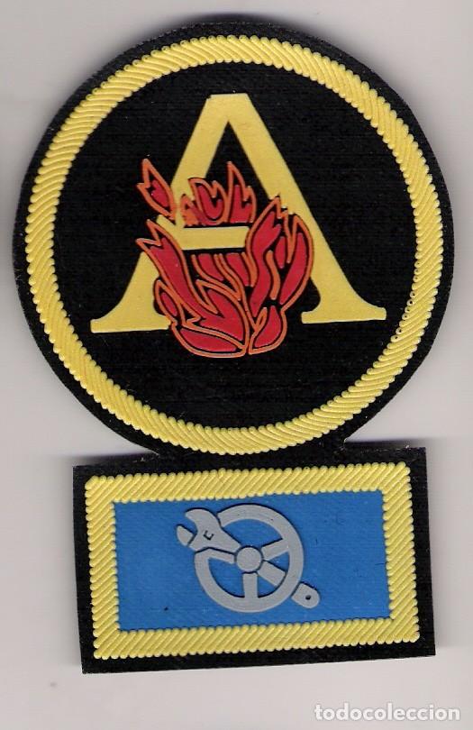 Militaria: PARCHE EMBLEMA PECHO DE BOMBEROS DE MADRID (versi&oacute;n con color azul m&aacute;s claro)