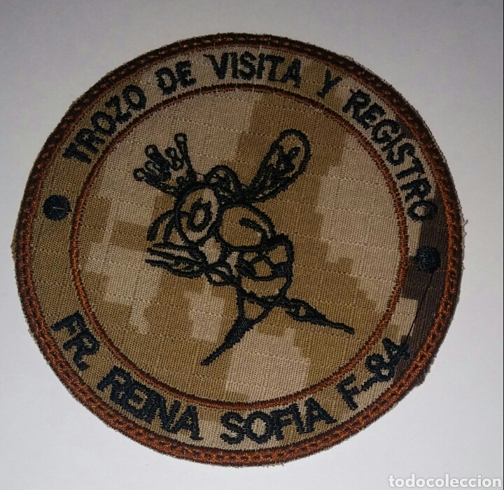 Military Antiques: PARCHE EMBLEMA TROZO DE VISITA Y REGISTRO FR. REINA SOF&Iacute;A F-84