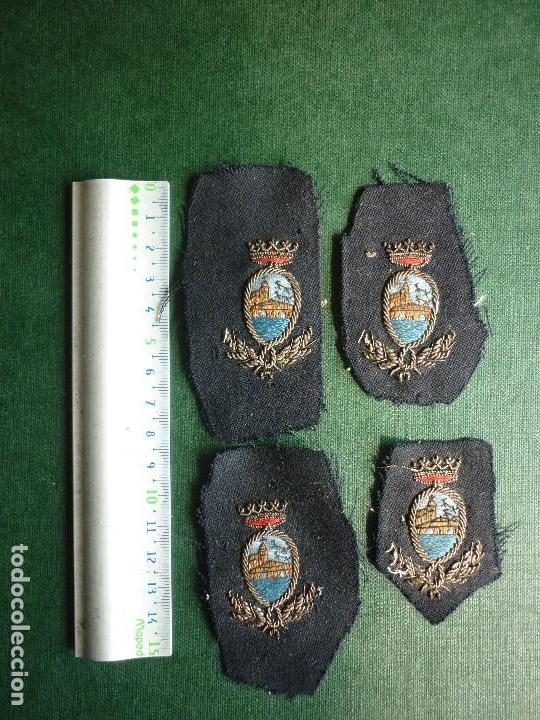 Militaria: PARCHE CON HILO METALICO DE LA VILLA DE BILBAO, CON CORONA REAL