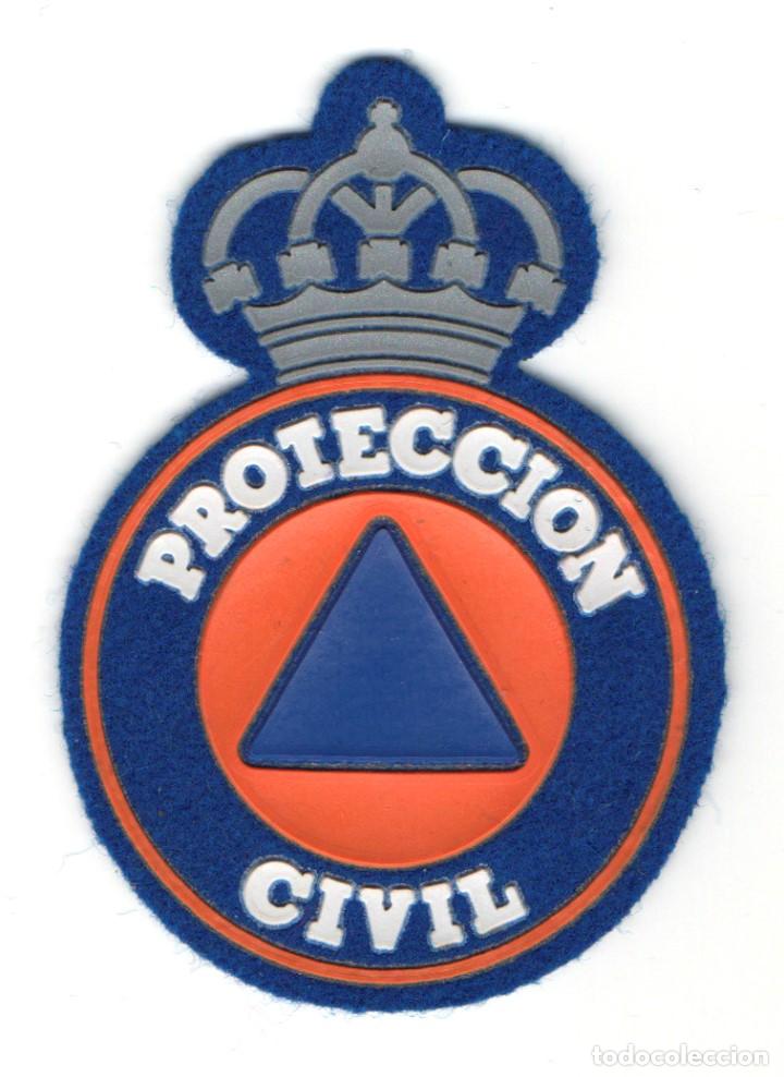 Militaria: Parche Protecci&oacute;n Civil azul oscuro