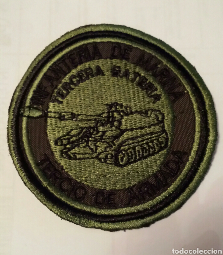 Militaria: PARCHE EMBLEMA TERCERA BATER&Iacute;A INF. DE MARINA VERDE