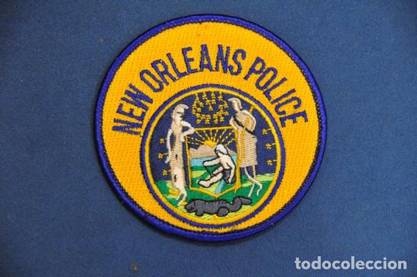Militaria: Insignia de tela de polic&iacute;a de los Estados Unidos. New Orleans Police.