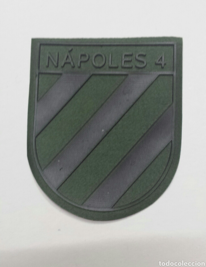 Militaria: PARCHE EMBLEMA BANDERA DE INFANTER&Iacute;A LIGERA PARACAIDISTA ROGER DE LAURIA II VERDE