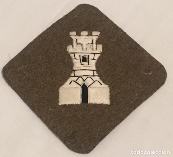 Militaria: EMBLEMA GUERRA CIVIL PARA CAPOTE MANTA DE INGENIEROS.