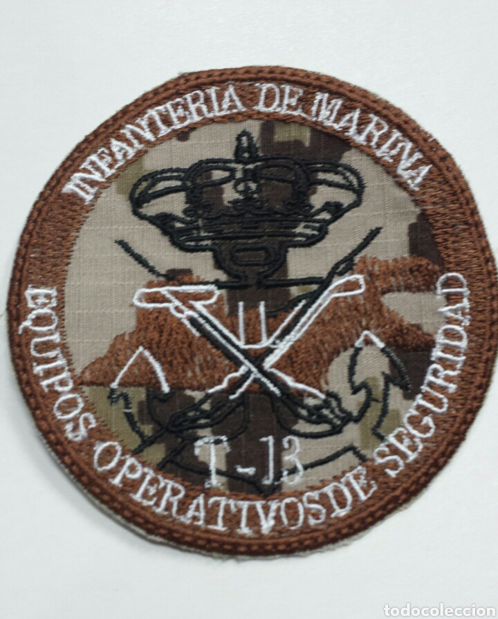 Militaria: PARCHE EMBLEMA EQUIPOS OPERATIVOS DE SEGURIDAD INF. DE MARINA &Aacute;RIDO PIXELADO