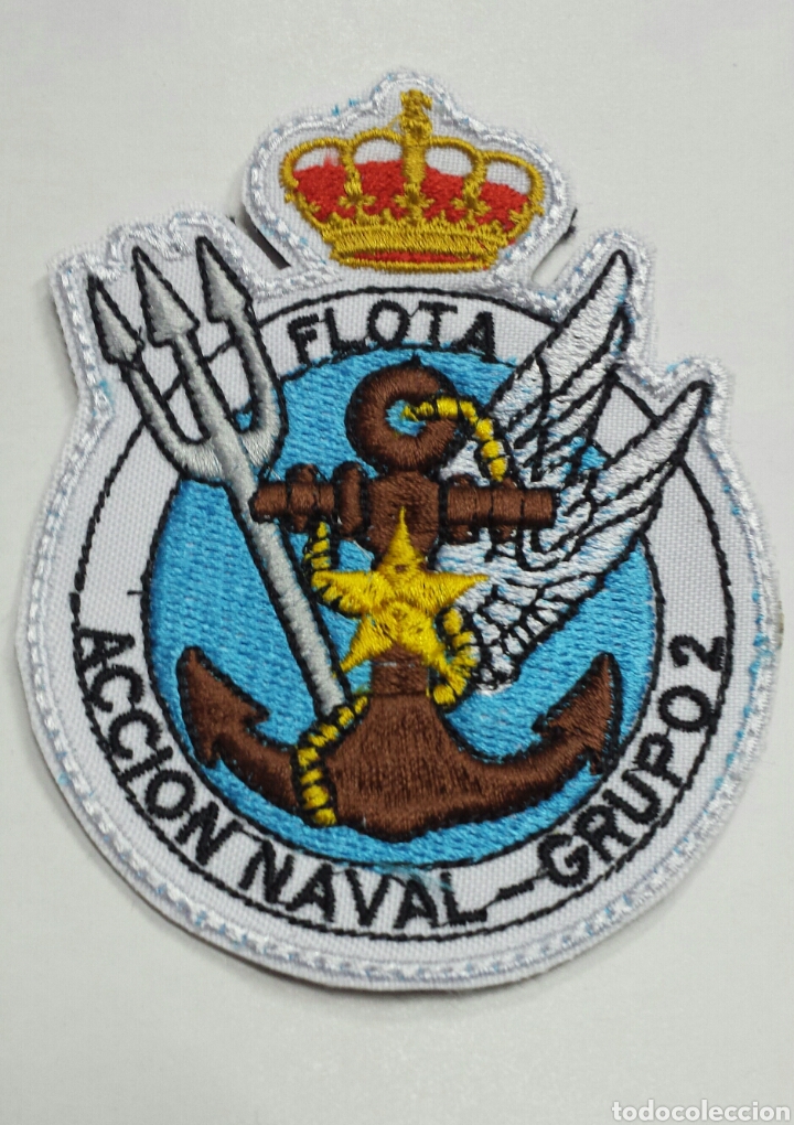 Militaria: PARCHE EMBLEMA GRUPO 2 ACCI&Oacute;N NAVAL FLOTA