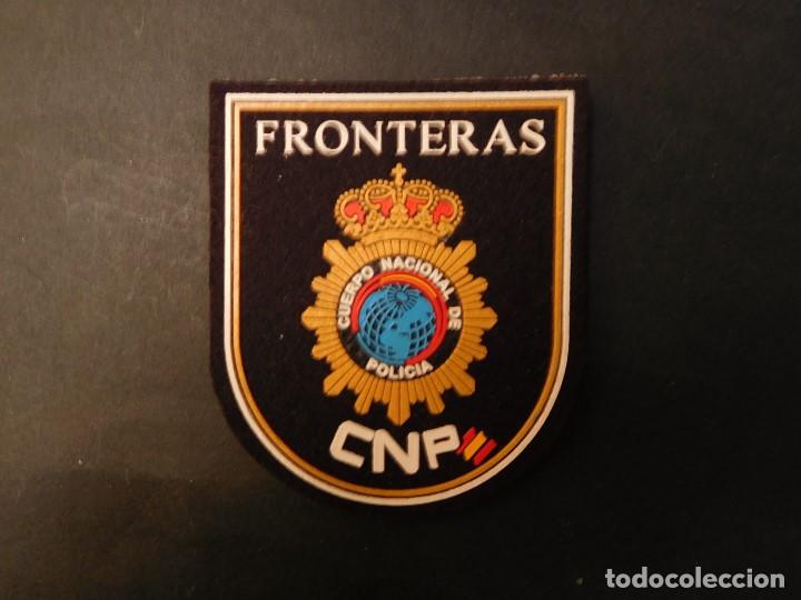 Militaria: PARCHE FRONTERAS POLICIA NACIONAL TERMOSELLADO.-