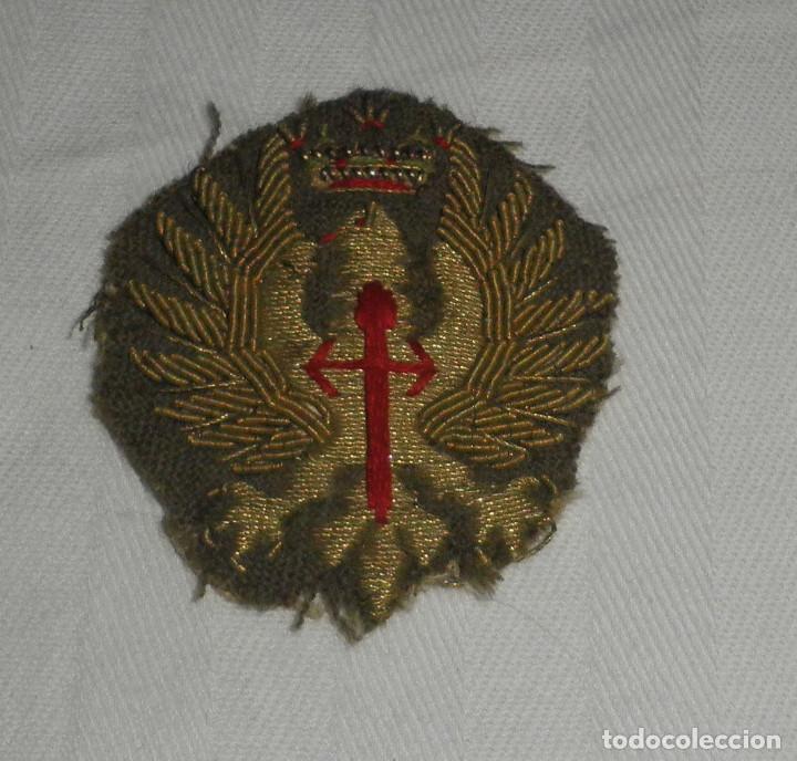 Militaria: emblema bordado en oro de la infanteria espa&ntilde;ola