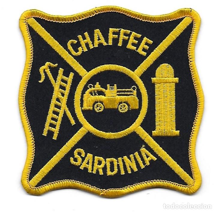 Militaria: parche bomberos usa chaffee - Foto 1