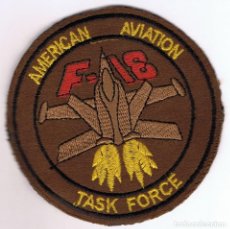 Militaria: PARCHE EMBLEMA MILITAR AMERICAN AVIATON JASK FORCE F.18 . Lote 140726374
