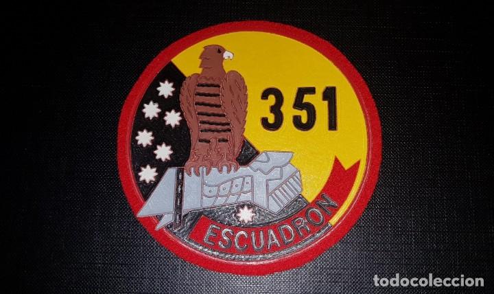Military Antiques: PARCHE ANTIGUO EJERCITO DEL AIRE 351 ESCUADRON ALA 35 GETAFE