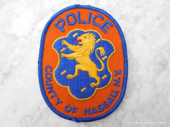 Military Antiques: Parche bordado polic&iacute;a del condado de Nassau Nueva York USA