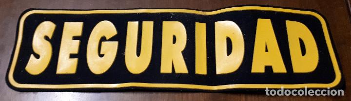 Militaria: Parche de espalda / espaldera de SEGURIDAD - Foto 1