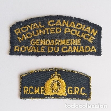 Military Antiques: 2 parches antiguos polic&iacute;a montada, Canad&aacute; (158, 203)