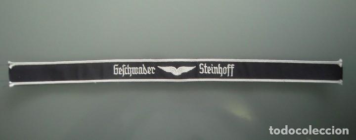 Militaria: Cinta de brazo cuffband Geschwader Steinhoff escuadrilla Steinhoff republica federal de Alemania RFA
