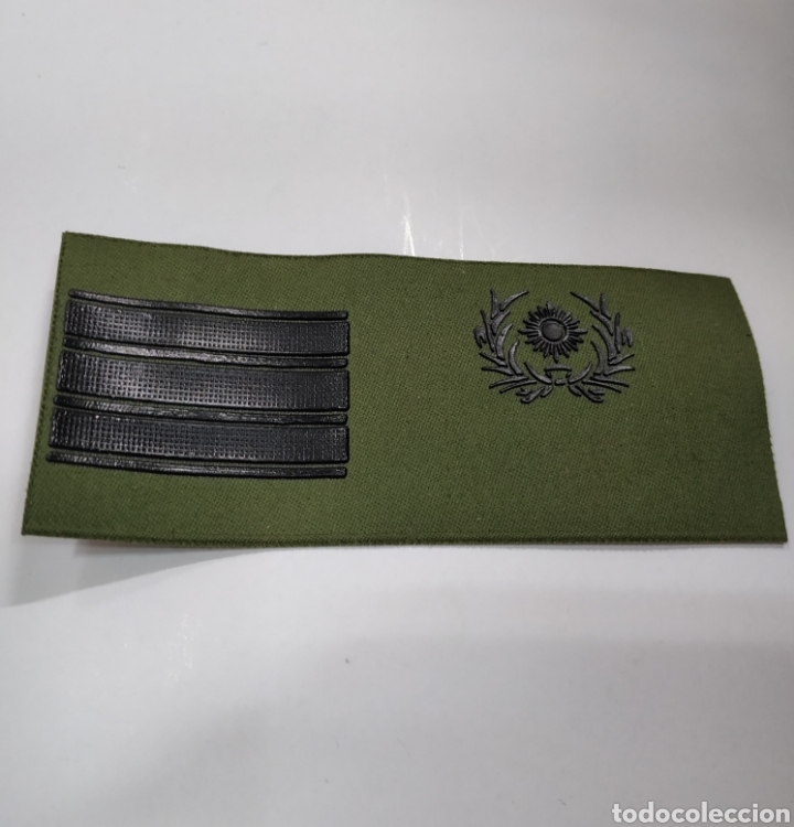 Militaria: PARCHE EMBLEMA TIRA DE PECHO VERDE DE SARGENTO DE INTENDENCIA