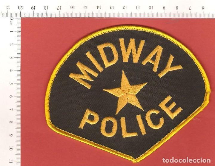 Militaria: PARCHE MIDWAY POLICE, BORDADO.