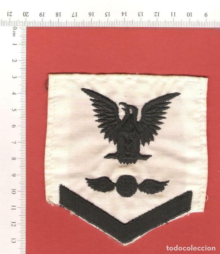 Militaria: PARCHE US NAVY ANTIGUO, BORDADO.