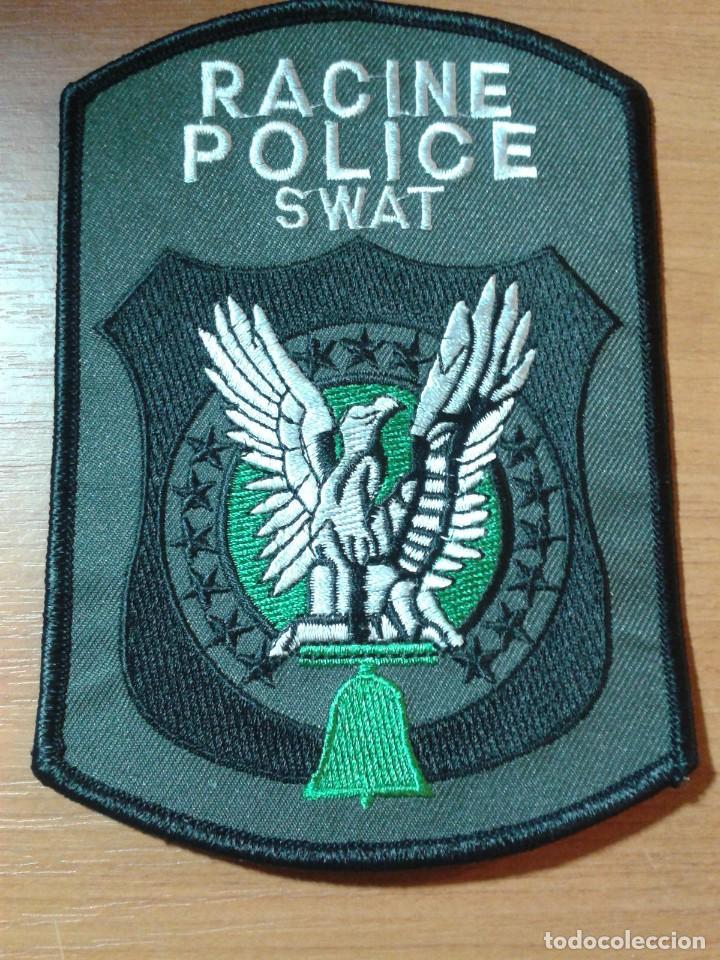 Militaria: PARCHE SWAT POLICE RACINE , BORDADO.