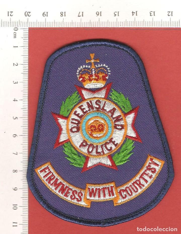 Militaria: PARCHE POLIC&Iacute;A QUEENSLAND, BORDADO.