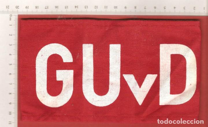 Militaria: PARCHE BRAZALETE EJ&Eacute;RCITO R.D.A. PINTURA SOBRE TELA.