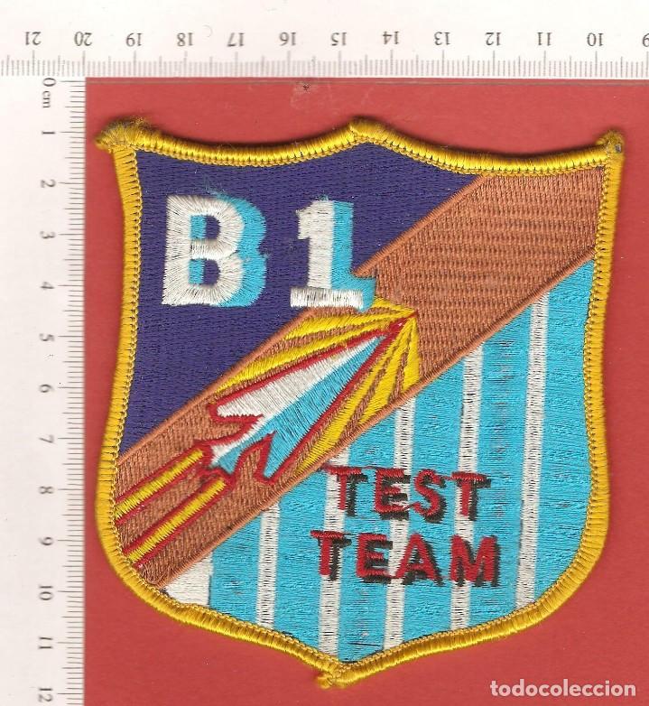 Militaria: PARCHE EQUIPO PILOTOS DE PRUEBAS B1, BORDADO.