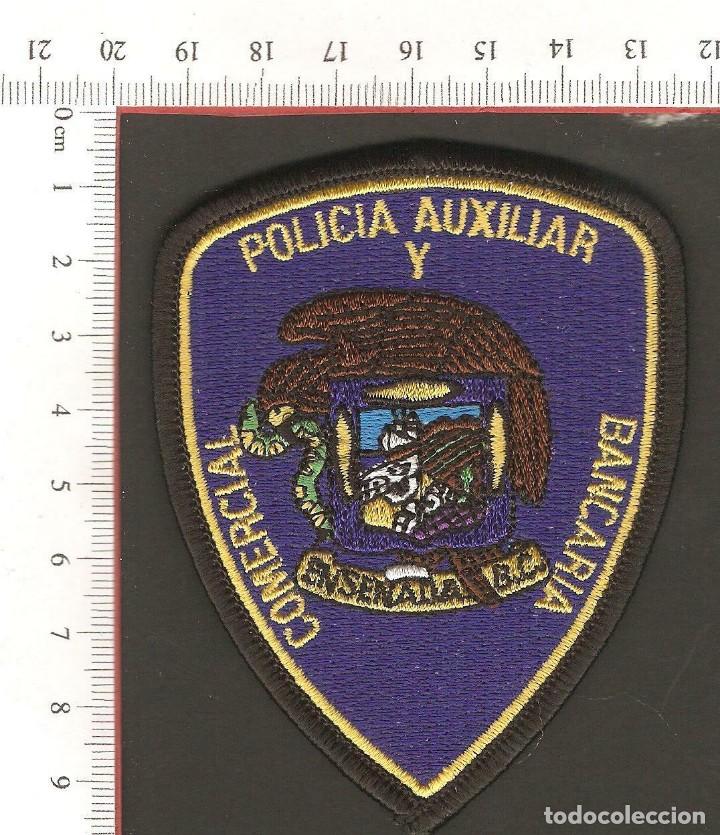 Militaria: PARCHE , POLICIA AUXILIAR COMERCIAL Y BANCARIA, BORDADO.