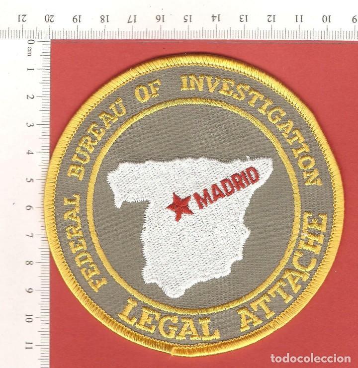 Militaria: PARCHE ,FBI, AGREGADO LEGAL, MADRID, BORDADO.