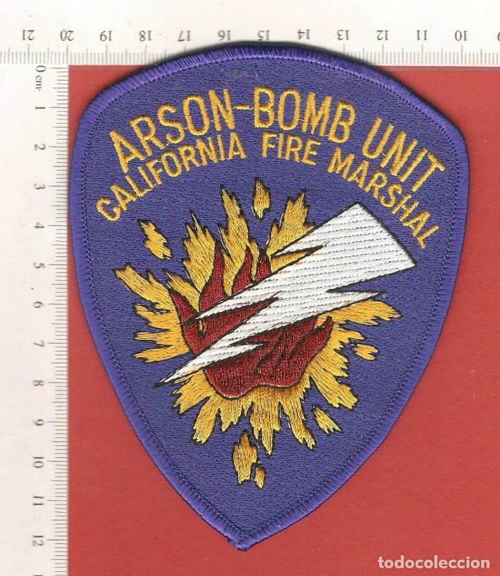 Militaria: PARCHE , POLIC&Iacute;A ARSON, CALIFORNIA, ARTIFICIEROS, BORDADO.