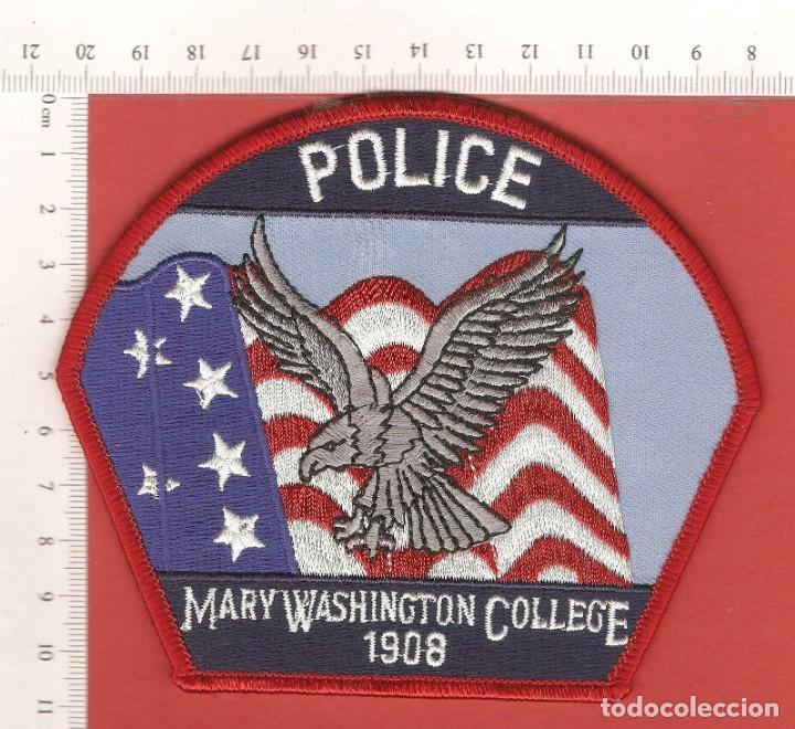 Militaria: PARCHE , COLEGIO POLIC&Iacute;A WASHINGTON, BORDADO.