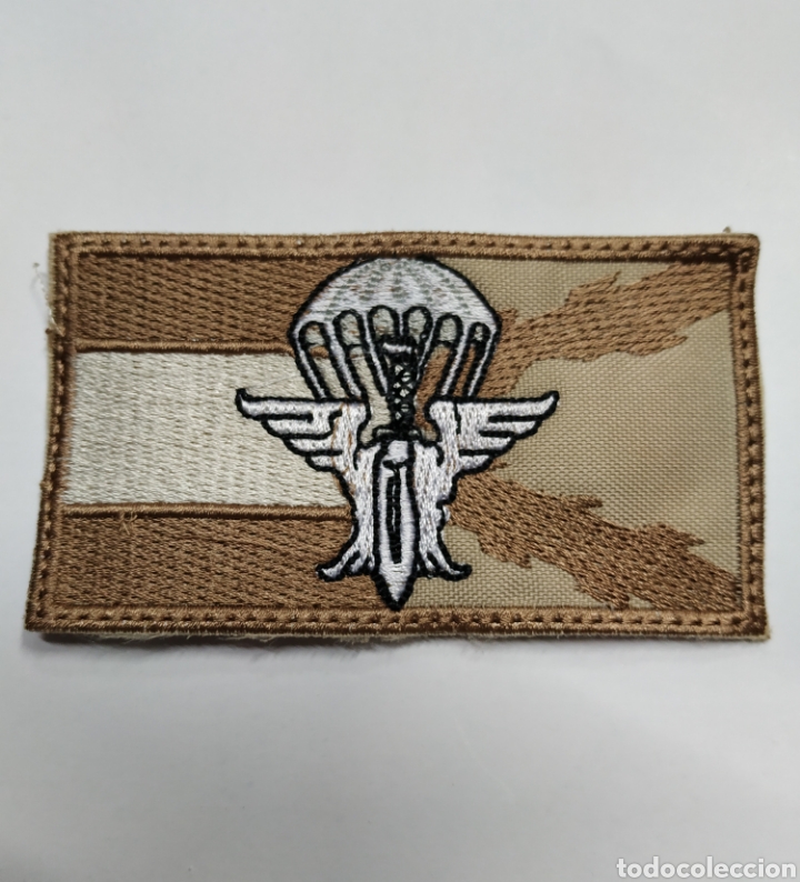 Militaria: PARCHE EMBLEMA BORDADO BANDERA DE CASCO &Aacute;RIDA EZAPAC