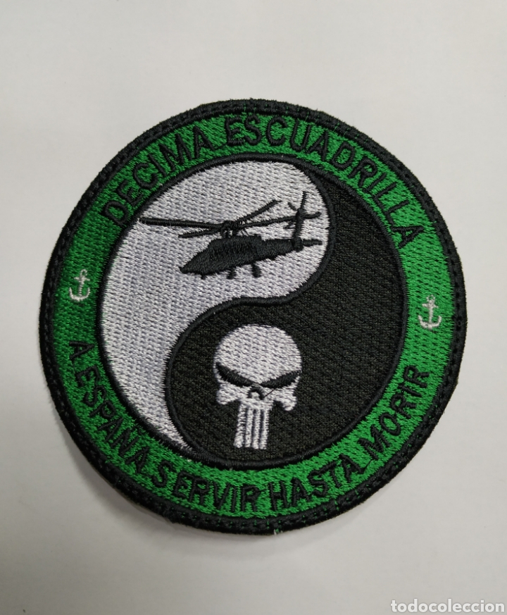 Militaria: PARCHE EMBLEMA BORDADO COLOR D&Eacute;CIMA ESCUADRILLA NUEVO