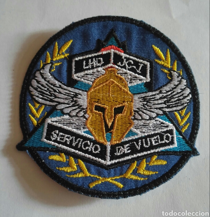 Military Antiques: PARCHE EMBLEMA BORDADO A COLOR DEL LHD SERVICIO DE VUELO E. DEL AIRE
