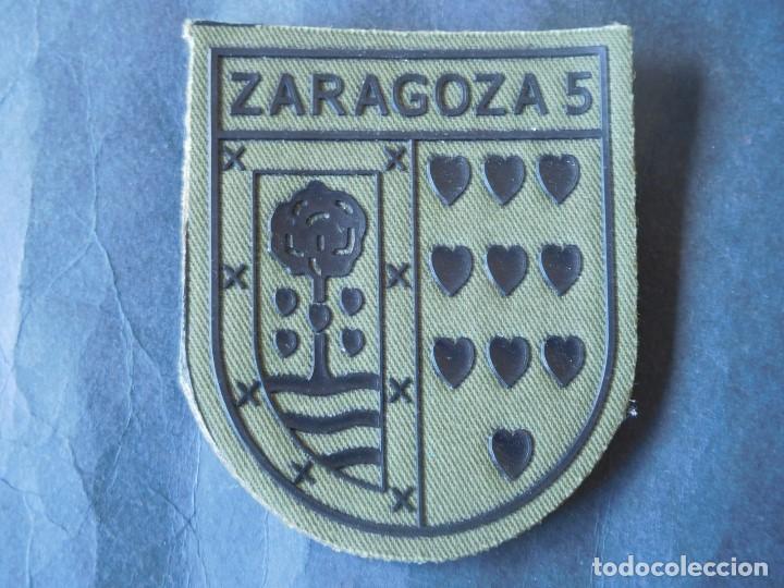 Militaria: PARCHE BRIGADA PARACAIDISTA ZARAGOZA 5 ORIGINAL CON VELCRO.-