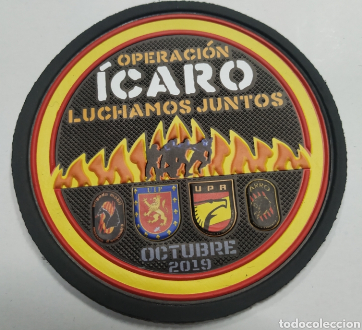 Militaria: PARCHE EMBLEMA A COLOR POLIC&Iacute;A OPERACI&Oacute;N &Iacute;CARO OCTUBRE 2019
