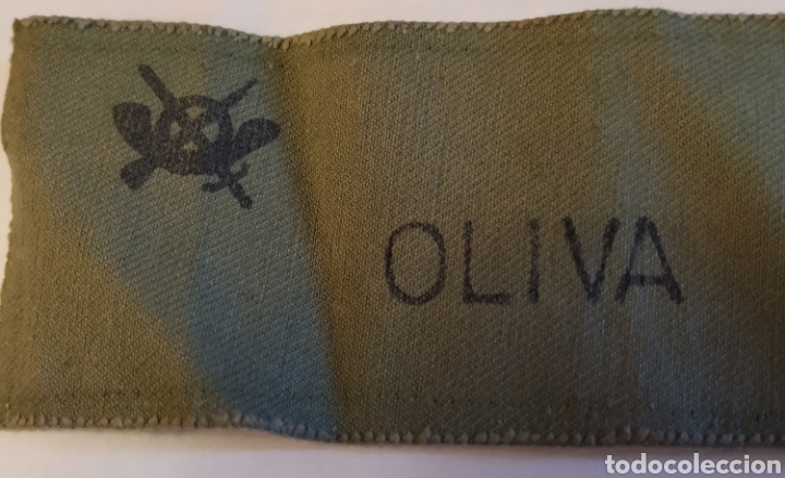 Militaria: PARCHE EMBLEMA TIRA DE PECHO INFANTER&Iacute;A SERIGRAFIADA A&Ntilde;OS 60 CON NOMBRE 14,5&times;4,7 CMS