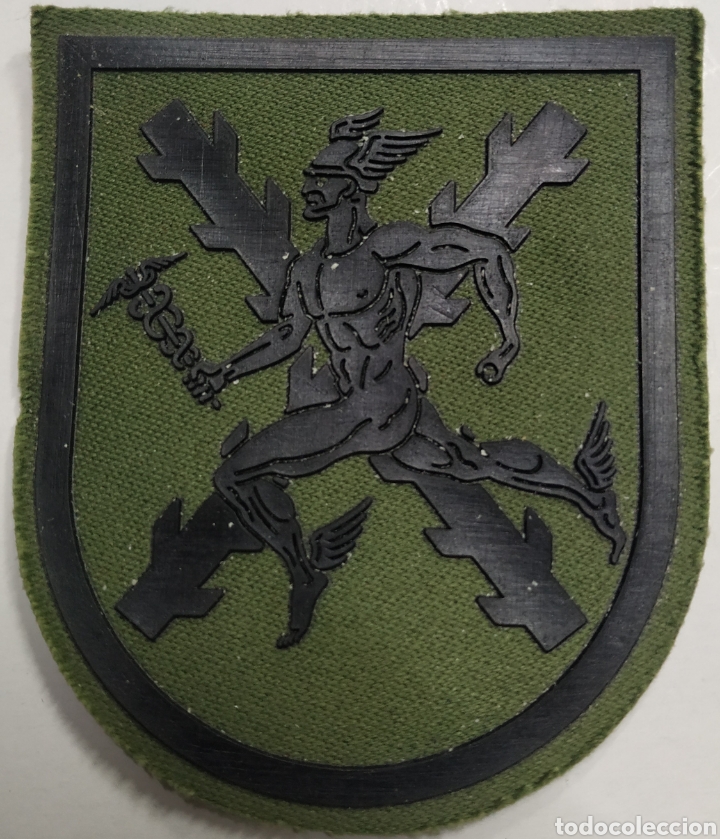 Militaria: PARCHE EMBLEMA DE BRAZO VERDE BRIGADA DE TRANSMISIONES