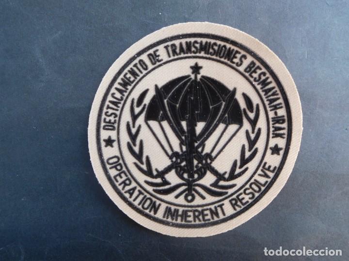 Militaria: PARCHE DESTACAMENTO DE TRANSMISIONES BESMAYAH-IRAK-MISION ESPA&Ntilde;OLA.-